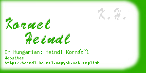 kornel heindl business card